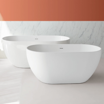 ВАННА ИЗ ЛИТИЕВОГО МРАМОРА SANYCCES RONDO 150Х75 СМ, БЕЛАЯ МАТОВЫЙ (BN312150075WM)