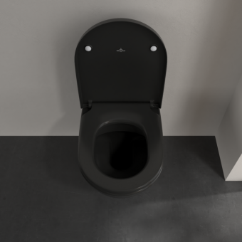 ПОДВЕСНОЙ БЕЗОБОДКОВЫЙ УНИТАЗ VILLEROY&BOCH SUBWAY 2.0, EBONY (5614R0S5)