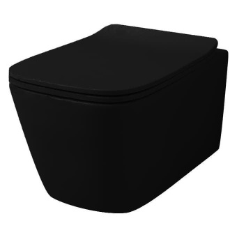 ПОДВЕСНОЙ БЕЗОБОДКОВЫЙ УНИТАЗ ARTCERAM A16, BLACK GLOSSY (ASV003 03; 00)
