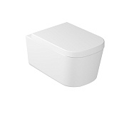 ПОДВЕСНОЙ БЕЗОБОДКОВЫЙ УНИТАЗ GALASSIA MEG11 С КРЫШКОЙ SOFT CLOSE, БЕЛЫЙ (5486+5455)