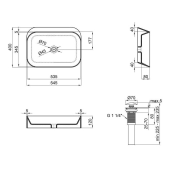 РАКОВИНА НАКЛАДНАЯ QTAP SCORPIO, ЧЕРНЫЙ (Q37740)