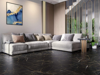 GOLDEN TILE MARMO PERLANERA ЧЕРНЫЙ RECT 60X120