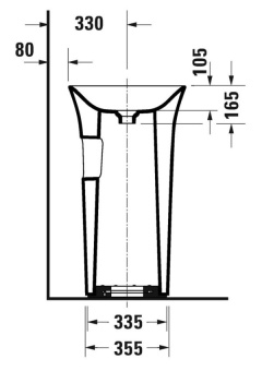 РАКОВИНА 50 СМ DURAVIT WHITE TULIP, БЕЛЫЙ (2703500070)