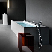 ВАННА ИЗ ИСКУССТВЕННОГО КАМНЯ С БОРТОМ ДЛЯ СМЕСИТЕЛЯ LAUFEN KARTELL 170Х86 СМ, WHITE (H2243320006161)