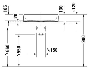 РАКОВИНА 60Х40 СМ DURAVIT QATEGO, БЕЛЫЙ (2384600079)