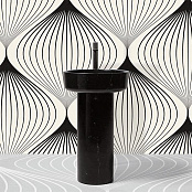 НАПОЛЬНАЯ РАКОВИНА ANTONIO LUPI OPALE, ЧЕРНЫЙ (OPALE11+OPALE21 NERO MARQUINIA)