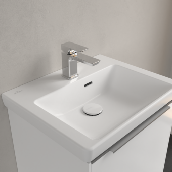 РАКОВИНА 50Х40 VILLEROY&BOCH SUBWAY 3.0, STONE WHITE (4370FFRW)