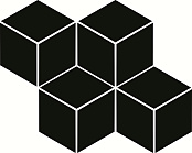 PARADYZ MOONLIGHT NERO ROMB HEXAGON 20,4X23,8X0,6