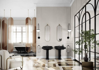 РАКОВИНА ПОДВЕСНАЯ 75Х58 VILLEROY&BOCH HOMMAGE, PURE BLACK (7101A1R7)