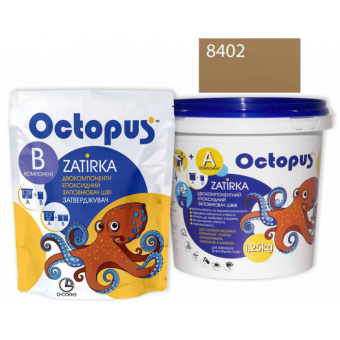 ЭПОКСИДНАЯ ЗАТИРКА OCTOPUS ZATIRKA 2-КОМП. ЦВЕТ ПАСТЕЛЬНЫЙ 8402 1,25 КГ (8402-1)
