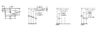 РАКОВИНА 55Х37 VILLEROY&BOCH AVENTO, STONE WHITE (4A0055RW)