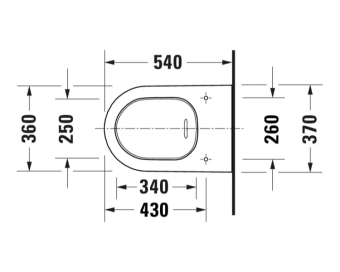 УНИТАЗ ПОДВЕСНОЙ DURAVIT WHITE TULIP, БЕЛЫЙ (2576092000)
