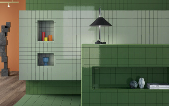 MUTINA DIN DARK GREEN GLOSSY 15X15