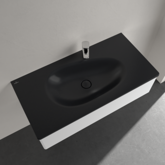 РАКОВИНА ВСТРАИВАЕМАЯ 100Х50 VILLEROY&BOCH ANTAO, PURE BLACK (4A76ABR7)