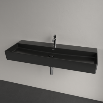 РАКОВИНА ПОДВЕСНАЯ 120Х47 VILLEROY&BOCH MEMENTO 2.0, EBONY (4A22C2S5)