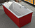 ВАННА АКРИЛОВАЯ KOLPA SAN BELL 4O 170X80 СМ WHITE-RED (3838987 569121)
