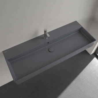 РАКОВИНА ПОДВЕСНАЯ 120Х47 VILLEROY&BOCH MEMENTO 2.0, GRAPHITE (4A22CLI4)