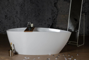 ВАННА КАМЕННАЯ FANCY MARBLE DOLORES 170Х77 СМ , БЕЛАЯ (14170001)