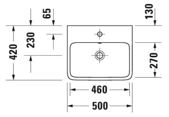 РАКОВИНА 50Х42 СМ DURAVIT QATEGO, БЕЛЫЙ МАТОВЫЙ (2382502028)