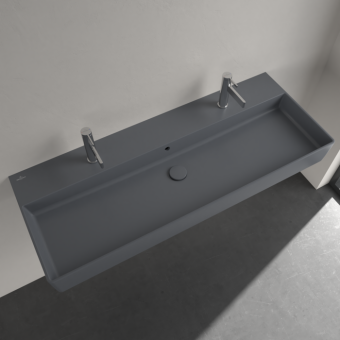 РАКОВИНА ПОДВЕСНАЯ 120Х47 VILLEROY&BOCH MEMENTO 2.0, GRAPHITE (4A22C4I4)