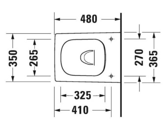 ПОДВЕСНОЙ БЕЗОБОДКОВЫЙ УНИТАЗ DURAVIT RIMLESS VIU, БЕЛЫЙ HYGIENEGLAZE (2573092000)