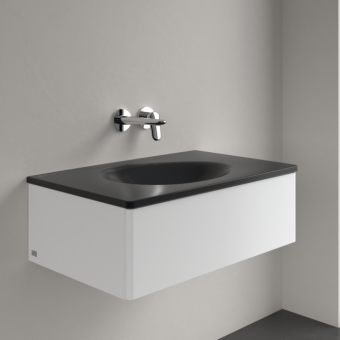 РАКОВИНА ВСТРАИВАЕМАЯ 80Х50 VILLEROY&BOCH ANTAO, PURE BLACK (4A7583R7)