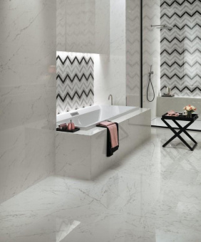 ATLAS CONCORDE MARVEL STONE BIANCO DOLOMITE CHEVRON LAPPATO 22,5X22,9