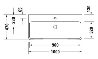 РАКОВИНА 100Х47 СМ DURAVIT QATEGO, БЕЛЫЙ МАТОВЫЙ (2382102060)