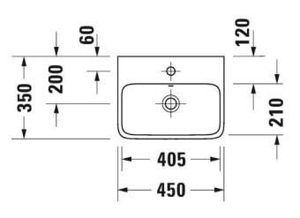 РАКОВИНА 45Х35 СМ DURAVIT QATEGO, БЕЛЫЙ (0746450000)