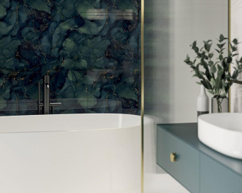 PARADYZ UNIWERSALNY PANEL SZKLANY NAVY 3Х-ЕЛЕМЕНТНИЙ 25X75X0,6