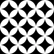 MAYOLICA DISTRICT CIRCLES BLACK 20X20