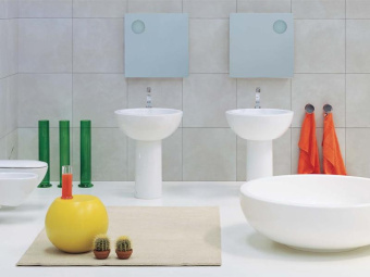 КЕРАМИЧЕСКАЯ РАКОВИНА FLAMINIA FONTE FONTANA, WHITE (FN70L + FN70C)