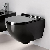 ПОДВЕСНОЙ БЕЗОБОДКОВЫЙ УНИТАЗ CATALANO SFERA NEWFLUSH, ЧЕРНЫЙ (1VSF54RNE)