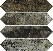 LA FENICE OXYDUM DECORO IRON (TOZZ. LOSANGA 7.5x30) 7.5x30