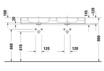 РАКОВИНА 40Х36 СМ DURAVIT CAPE COD, БЕЛЫЙ (2328400000)