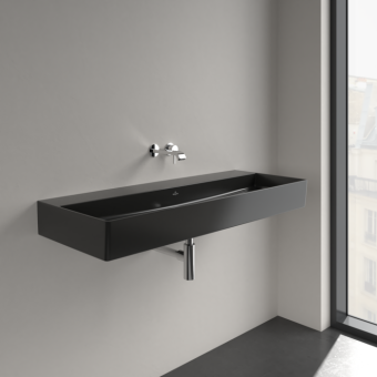 РАКОВИНА ПОДВЕСНАЯ 120Х47 VILLEROY&BOCH MEMENTO 2.0, EBONY (4A22CFS5)