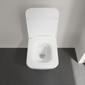 ПОДВЕСНОЙ БЕЗОБОДКОВЫЙ УНИТАЗ VILLEROY&BOCH VENTICELLO, WHITE ALPIN CERAMICPLUS (4611RLR1)