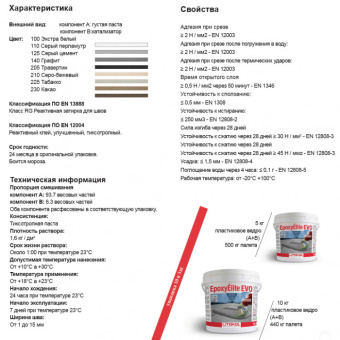 ЭПОКСИДНАЯ ЗАТИРКА LITOKOL EPOXYELITE EVO C.225 2 КОМП. ТАБАККО (СВЕТЛО-КОРИЧНЕВАЯ) 10 КГ (EEEVOTBC0010)