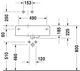 РАКОВИНА 61,5Х46 СМ DURAVIT SCOLA, БЕЛЫЙ (0684600011)