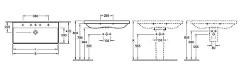РАКОВИНА 80Х47 VILLEROY&BOCH AVENTO, WHITE ALPIN (41568001)