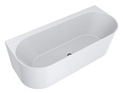 ВАННА ПРИСТЕННАЯ КАМЕННАЯ MIRAGGIO BALI MIRASOFT 170X75 СМ, БЕЛАЯ МАТОВЫЙ (0001036)