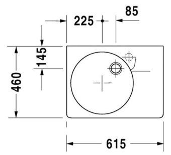РАКОВИНА 61,5Х46 СМ DURAVIT SCOLA, БЕЛЫЙ (0684600011)