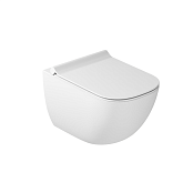 ПОДВЕСНОЙ БЕЗОБОДКОВЫЙ УНИТАЗ GALASSIA PLUS DESIGN С КРЫШКОЙ SOFT CLOSE, БЕЛЫЙ (6111+5478)