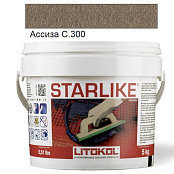 LITOKOL STARLIKE CLASSIC C.300 АСИЗА 5 кг ЭПОКСИДНАЯ ЗАТИРКА STRASS0005