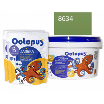 ЭПОКСИДНАЯ ЗАТИРКА OCTOPUS ZATIRKA 2-КОМП. ЦВЕТ ЗЕЛЕНО-ХАКИ 8634 2,5 КГ (8634-2)