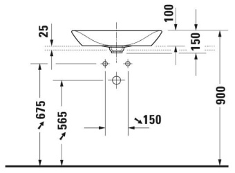 РАКОВИНА 60Х41,5 СМ DURAVIT VIU, БЕЛЫЙ (2358600000)