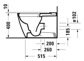 УНИТАЗ-КОМПАКТ DURAVIT RIMLESS VIU, БЕЛЫЙ HYGIENEGLAZE (2191092000)