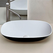 РАКОВИНА НАКЛАДНАЯ 63 СМ ANTONIO LUPI VELO, ЧЕРНЫЙ (VELO63 BIANCO-NERO)