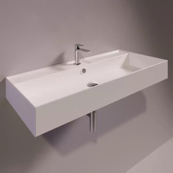 КЕРАМИЧЕСКАЯ РАКОВИНА 101 CМ SIMAS AGILE, MATTE WHITE (AG 101)