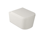 ПОДВЕСНОЙ БЕЗОБОДКОВЫЙ УНИТАЗ GALASSIA MEG11 С КРЫШКОЙ SOFT CLOSE, ПЕСОЧНЫЙ (5486SA+5455SA)